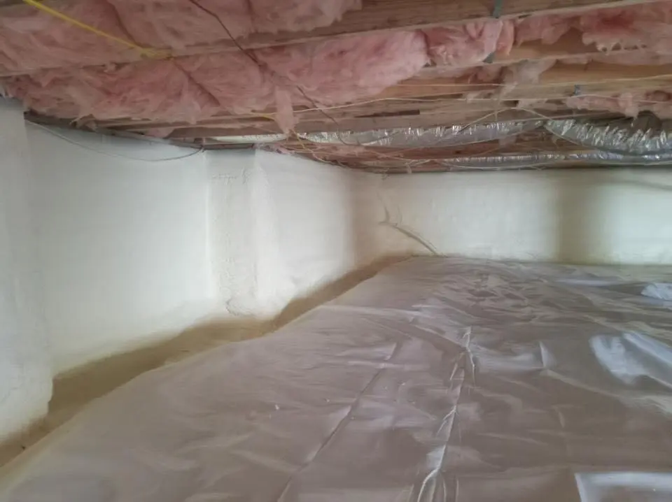 Crawl space encapsulation with closed-cell spray foam for Metal Roof Coating in Falls Church
